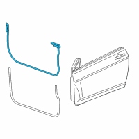 OEM 2008 Chrysler Sebring WEATHERSTRIP-Front Door Opening Diagram - 5076134AG