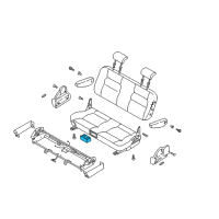 OEM 2002 Kia Sedona Rear Drink Holder Assembly Diagram - 0K52Y88390BT