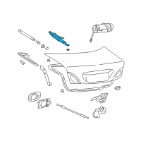 OEM 2002 Lexus LS430 Hinge Assy, Luggage Compartment Door, RH Diagram - 64510-50030