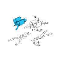 OEM 2008 BMW M5 Sedan Rear Muffler Right Diagram - 18-10-7-835-962