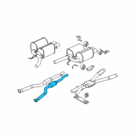 OEM BMW M5 Rp-Exhaust.Pipe For Cat.Converter. Cylinder. 6-10 Diagram - 18-30-7-835-519