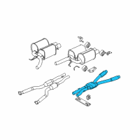 OEM 2008 BMW M5 Centre Muffler Diagram - 18-10-7-835-960