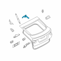 OEM 2008 BMW X6 Hinge, Trunk Lid, Top Left Diagram - 41-00-7-202-863