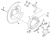 OEM Toyota GR86 Park Brake Shoes Pin Diagram - SU003-00651