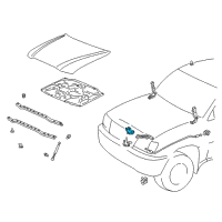 OEM 2007 Lexus LX470 Hood Lock Assembly Diagram - 53510-60210