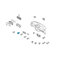 OEM 2009 Hyundai Santa Fe Switch Assembly-Hazard Diagram - 93790-2B101-WK