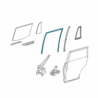 OEM Lexus GX460 Run, Rear Door Glass Diagram - 68142-60070