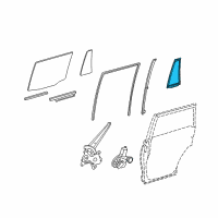 OEM 2018 Lexus GX460 WEATHERSTRIP, Rear Door Diagram - 68188-60070