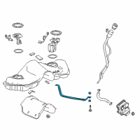 OEM 2017 Cadillac CT6 Tank Strap Diagram - 23163165