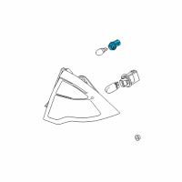 OEM Lincoln Back Up Lamp Bulb Socket Diagram - 6E5Z-13411-AA