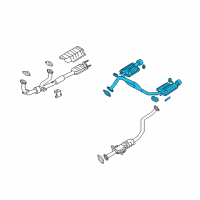 OEM Hyundai Tail With Muffler Pipe Diagram - 28700-2C453