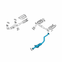 OEM 2004 Hyundai Tiburon Center Exhaust Pipe Diagram - 28650-2C451