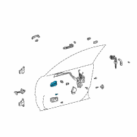 OEM 2005 Toyota Highlander Handle, Inside Diagram - 69206-48020-B1