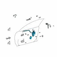 OEM Toyota Highlander Lock Assembly Diagram - 69040-48060