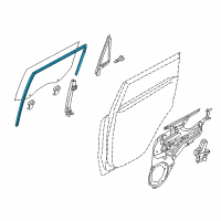 OEM 2012 Kia Soul Run-Rear Door Window Glass Diagram - 835402K500