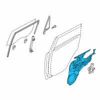 OEM 2011 Kia Soul Regulator Assembly-Rear Door Diagram - 834012K001