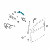 OEM Nissan Juke Outside Handle Grip, Passenger Side Diagram - 80640-1FA5B