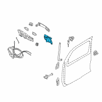 OEM 2014 Nissan Cube Rear Interior Door Handle Assembly, Right Diagram - 80670-1FA0B