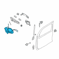 OEM 2011 Nissan Cube Front Left Door Lock Actuator Diagram - 80501-1FC0D