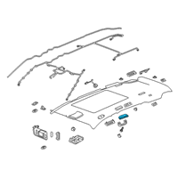 OEM 2020 Cadillac XT5 Reading Lamp Assembly Diagram - 23394891