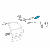 OEM 2001 Hyundai Sonata Rear Exterior Door Handle Assembly, Right Diagram - 83660-38000