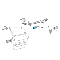 OEM Hyundai Sonata Actuator -Rear Door Locking, LH Diagram - 95755-38000