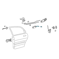 OEM 1999 Hyundai Sonata Rod Assembly-Rear Door Actuator, LH Diagram - 81450-38000