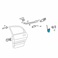 OEM Hyundai Sonata Latch Assembly-Rear Door, RH Diagram - 81420-38000