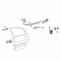 OEM 2006 Kia Optima Rear Door Latch Assembly, Left Diagram - 8141038000