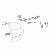 OEM 2000 Hyundai Sonata Rod Assembly-Rear Door Safety Lock, L Diagram - 81470-38000