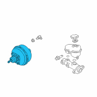 OEM 1998 Pontiac Grand Prix Power Brake Booster Assembly Diagram - 88967260