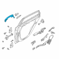 OEM Hyundai Door Handle Assembly, Exterior, Right Diagram - 82661-C1000