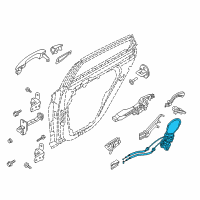 OEM 2017 Hyundai Sonata Latch Assembly-Rear Door, LH Diagram - 81410-C1000
