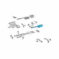 OEM Lexus Exhaust Tail Pipe Assembly, Left Diagram - 17440-38030
