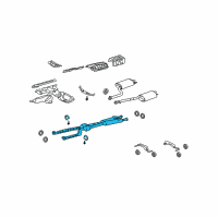 OEM 2011 Lexus LS460 Front Exhaust Pipe Assembly Diagram - 17410-38421