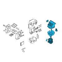 OEM Chevrolet Aveo5 Blower Assembly Diagram - 96930909