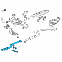 OEM 2017 Chevrolet Malibu Front Pipe Diagram - 84129716