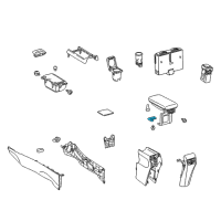OEM Lexus HS250h Lock Sub-Assembly, Console Diagram - 58908-75040