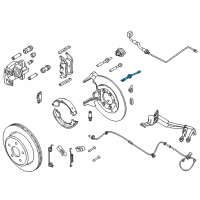 OEM 2007 Mercury Grand Marquis Park Brake Shoes Cable Diagram - 9W1Z-2A815-A