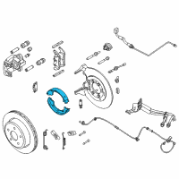 OEM Ford Ranger Park Brake Shoes Diagram - 6W1Z-2N712-A