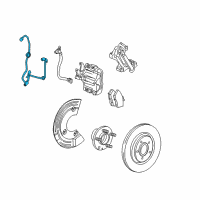 OEM 2009 Ford Taurus Rear Speed Sensor Diagram - 8G1Z-2C190-B