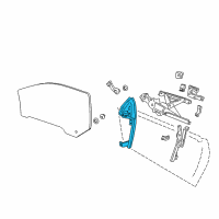 OEM 1995 Pontiac Sunfire Channel, Front Side Door Window Front LH (Includes Seal) Diagram - 12362885