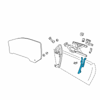 OEM 2000 Chevrolet Cavalier Channel, Front Side Door Window Rear LH Diagram - 12362891