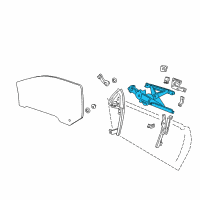 OEM 1995 Pontiac Sunfire Front Driver Side Window Regulator Diagram - 12362901