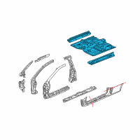 OEM 2004 Honda Accord Floor, FR. Diagram - 65100-SDN-A02ZZ