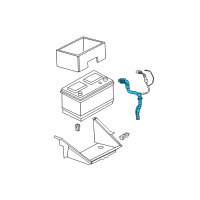 OEM 2008 Chrysler Aspen Battery Positive Cable Diagram - 4801623AD