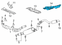 OEM 2021 Chevrolet Tahoe Heat Shield Diagram - 84687184