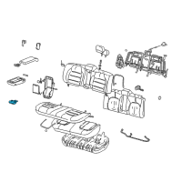 OEM 2009 Cadillac DTS Holder Asm-Rear Seat Armrest Cup Diagram - 25887400