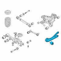 OEM 2016 Hyundai Azera Arm Assembly-Rear Trailing Arm, LH Diagram - 55270-3V100