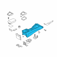 OEM Hyundai Genesis Coupe Console Assembly-Floor Diagram - 84610-2M000-9P